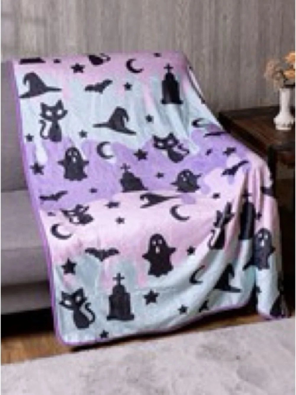 Pastel Halloween Cozy Microfiber Fleece Throw Blanket 60